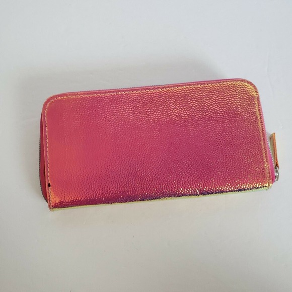 Unbranded Clutch Wallet Card Holder Long Continental Metalic Fluorescent new - Picture 3 of 7